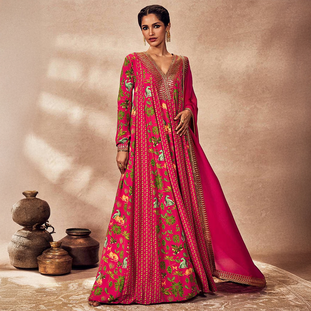 Masaba Pink Rhapsody Anarkali with Dupatta