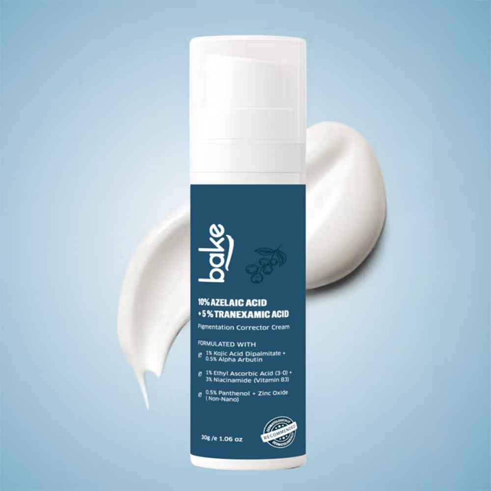 Bake 10% Azelaic Acid + 5% Tranexamic Acid Cream Serum For Pigmentation, Dark Spots & Tan Removal