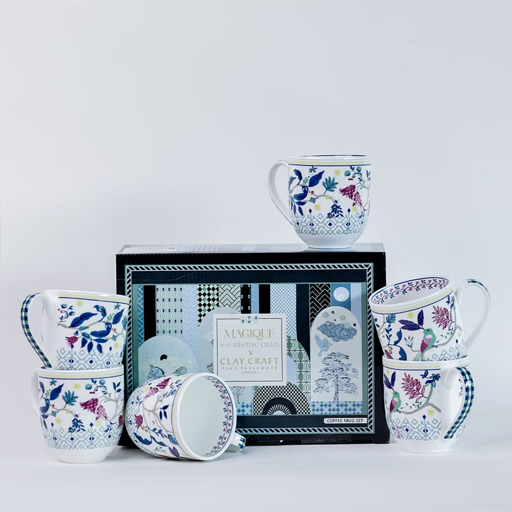 The Wishing Chair Parrot Tulip Garden Fine China Mugs