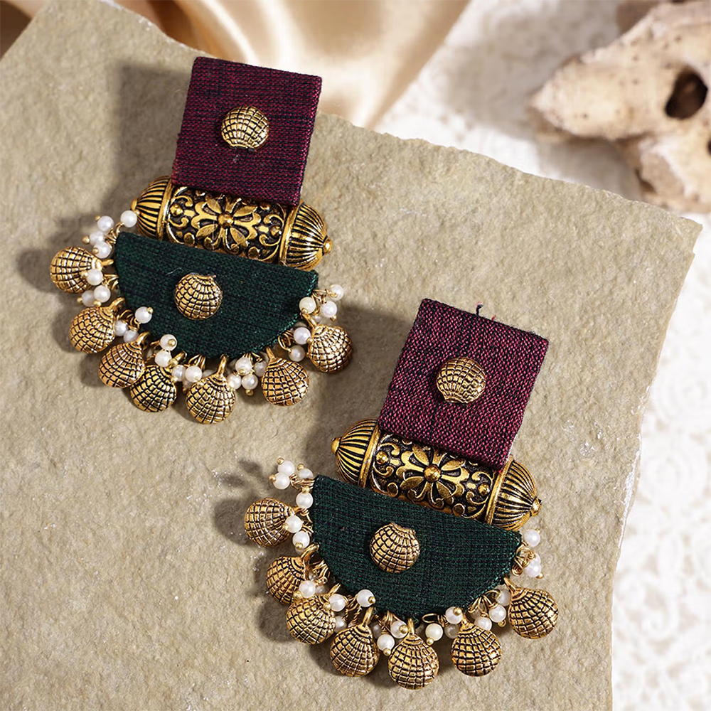 PANASH Multi-Color Contemporary Drop Earrings