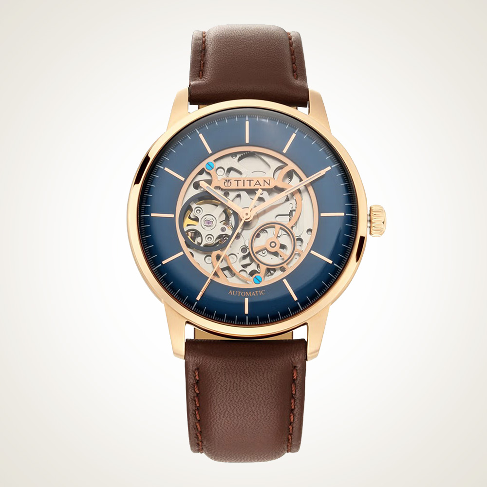 Navy Blue Round Analog Watch -90110WL02