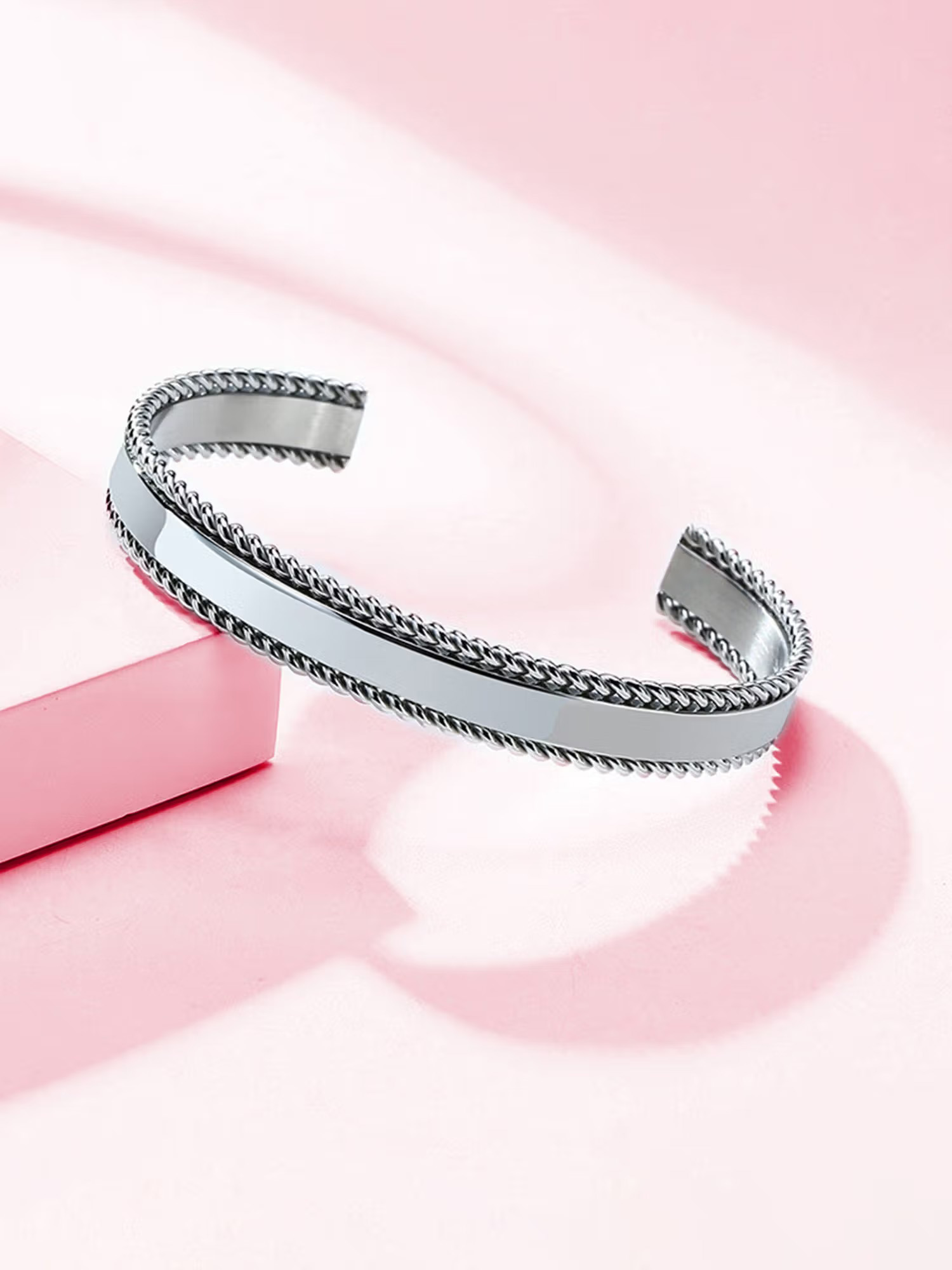 Peora Silver Plated Stylish Cuff Bracelet