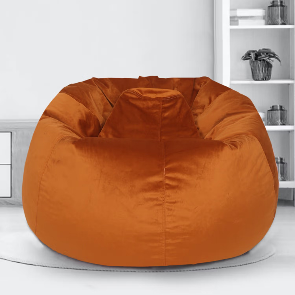 Eyda Copper Velvet Bean Bag Cover without Beans - 2XL