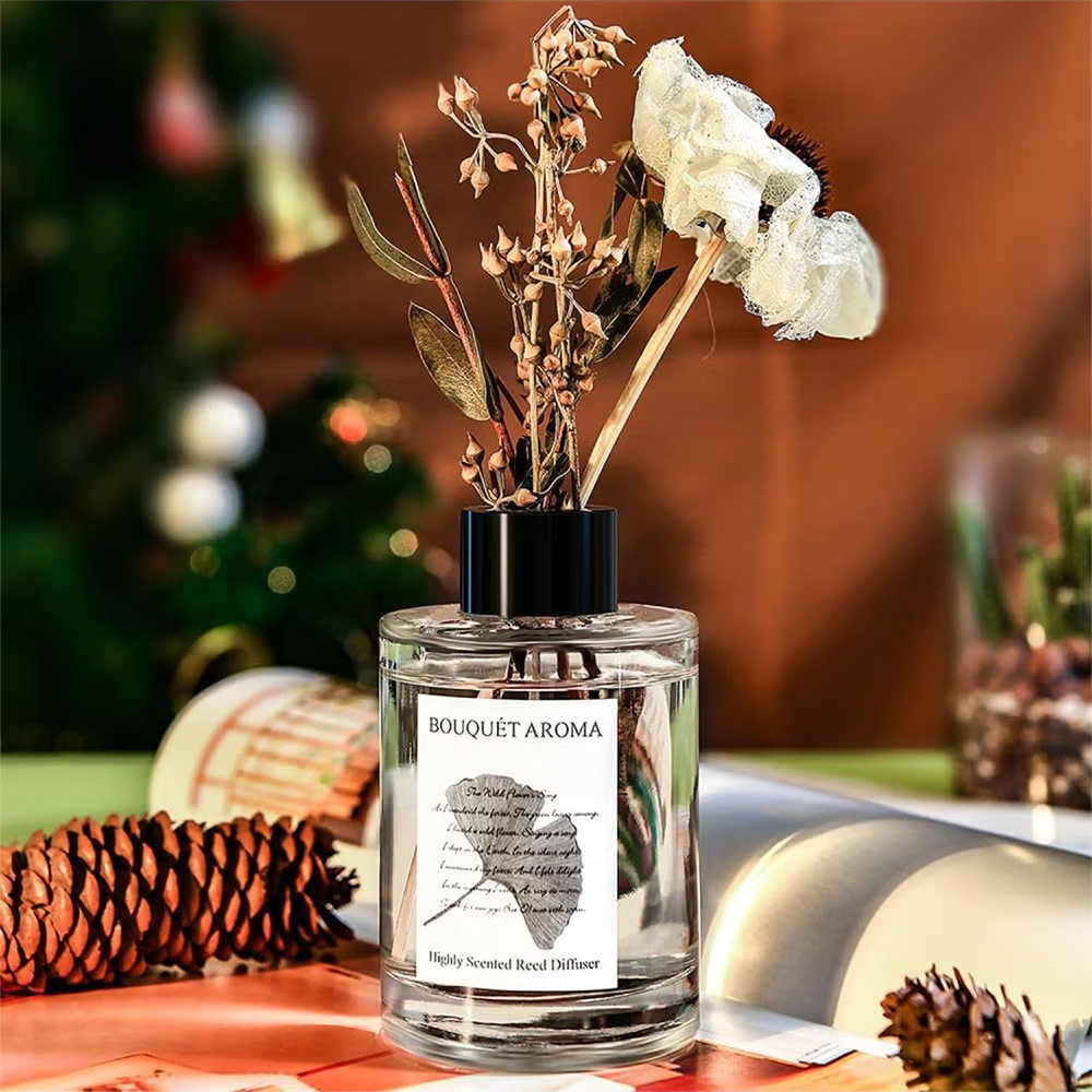 Silver Martini Reed Diffuser - 120ML English Pear & Freesia Elegant Home Fragrance