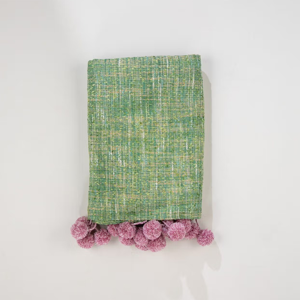 Freedom Tree Wetland Moss Green Cotton Sofa Throw