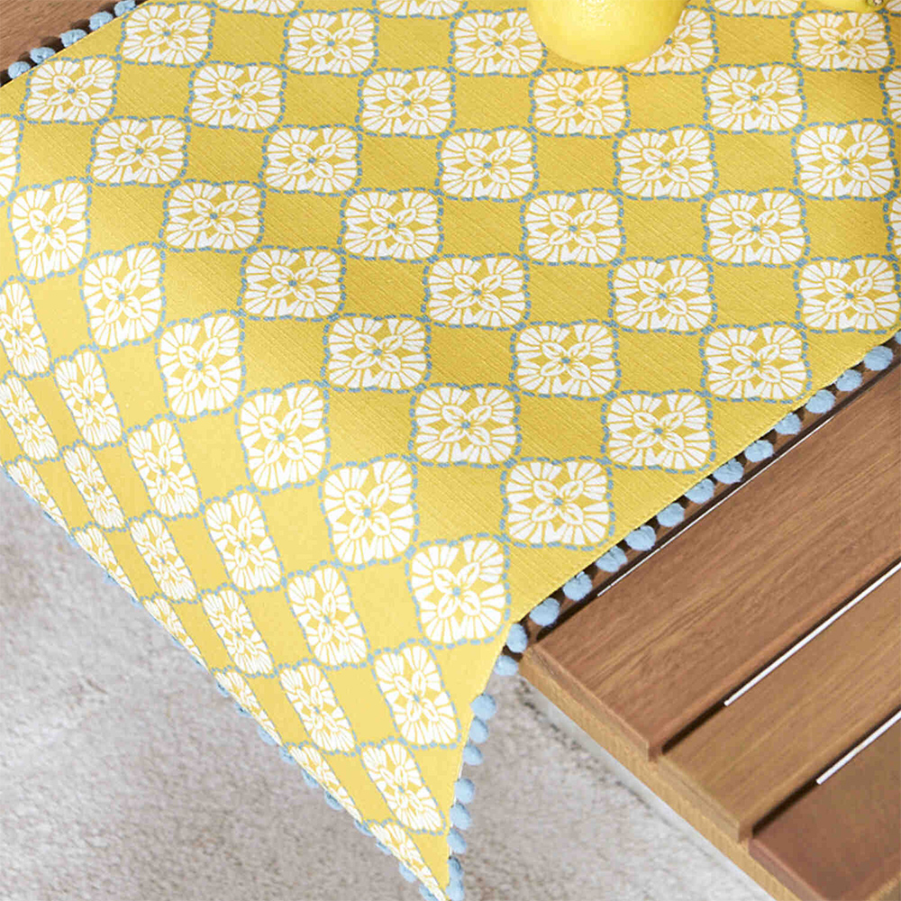 Chumbak Pixel Jaal Table Runner Yellow