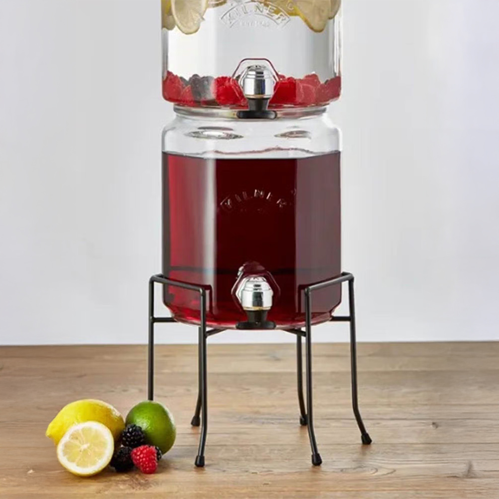 Kilner Round Drinks Dispenser Stand for thinKitchen, Black