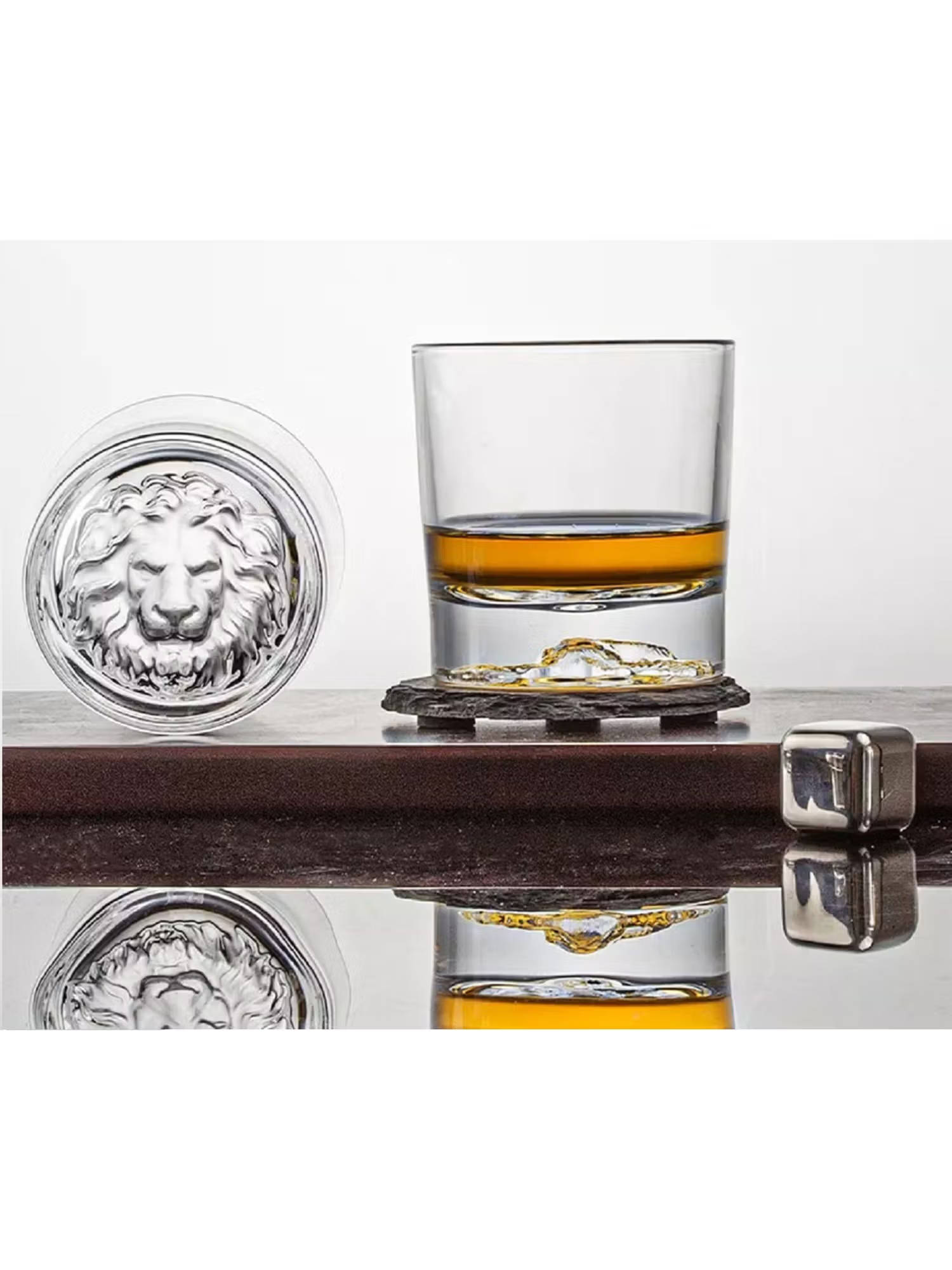 Melbify Lion Whiskey Glasses 300ml Pack of 2