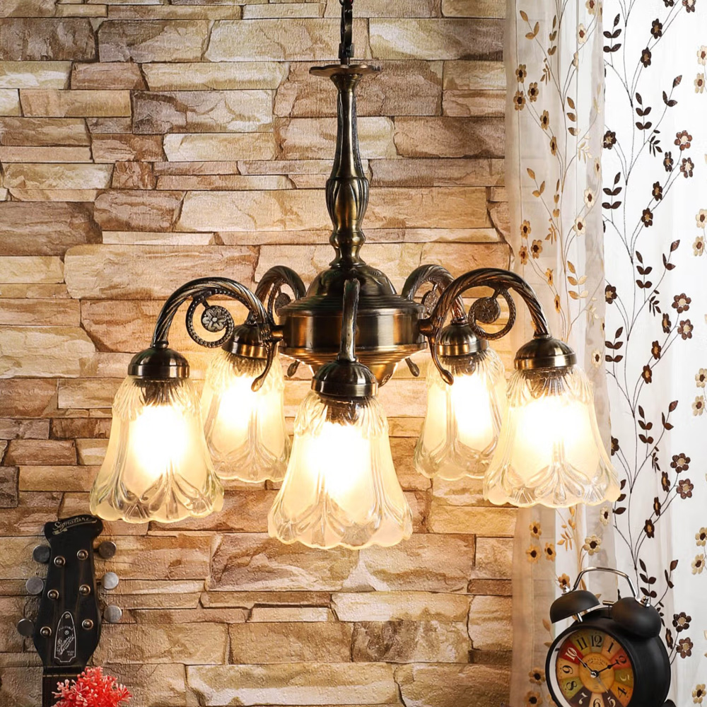 DecorativeRay 5 Light Aluminium Chandelier