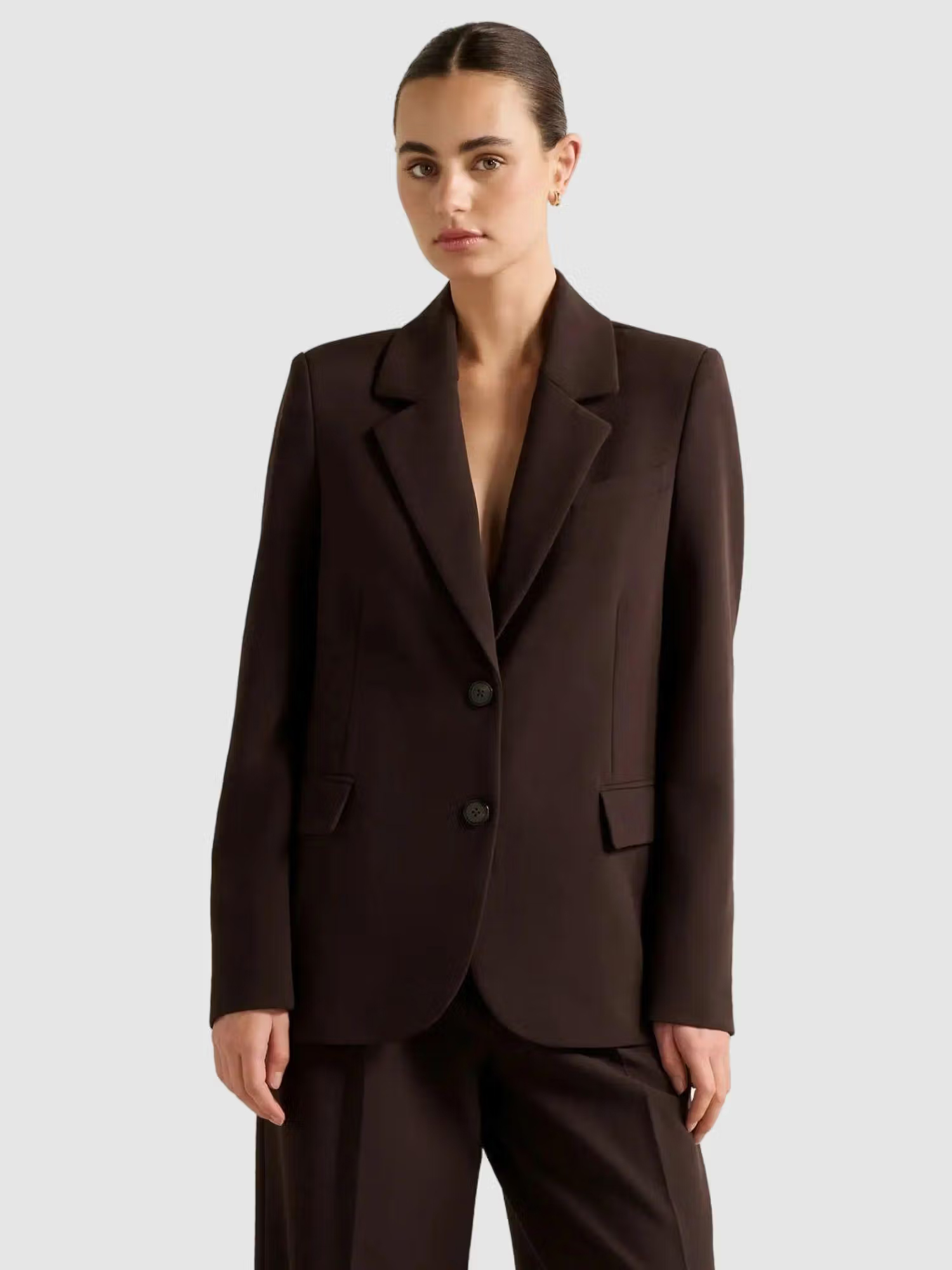 Women Briony Brown Solid Blazer