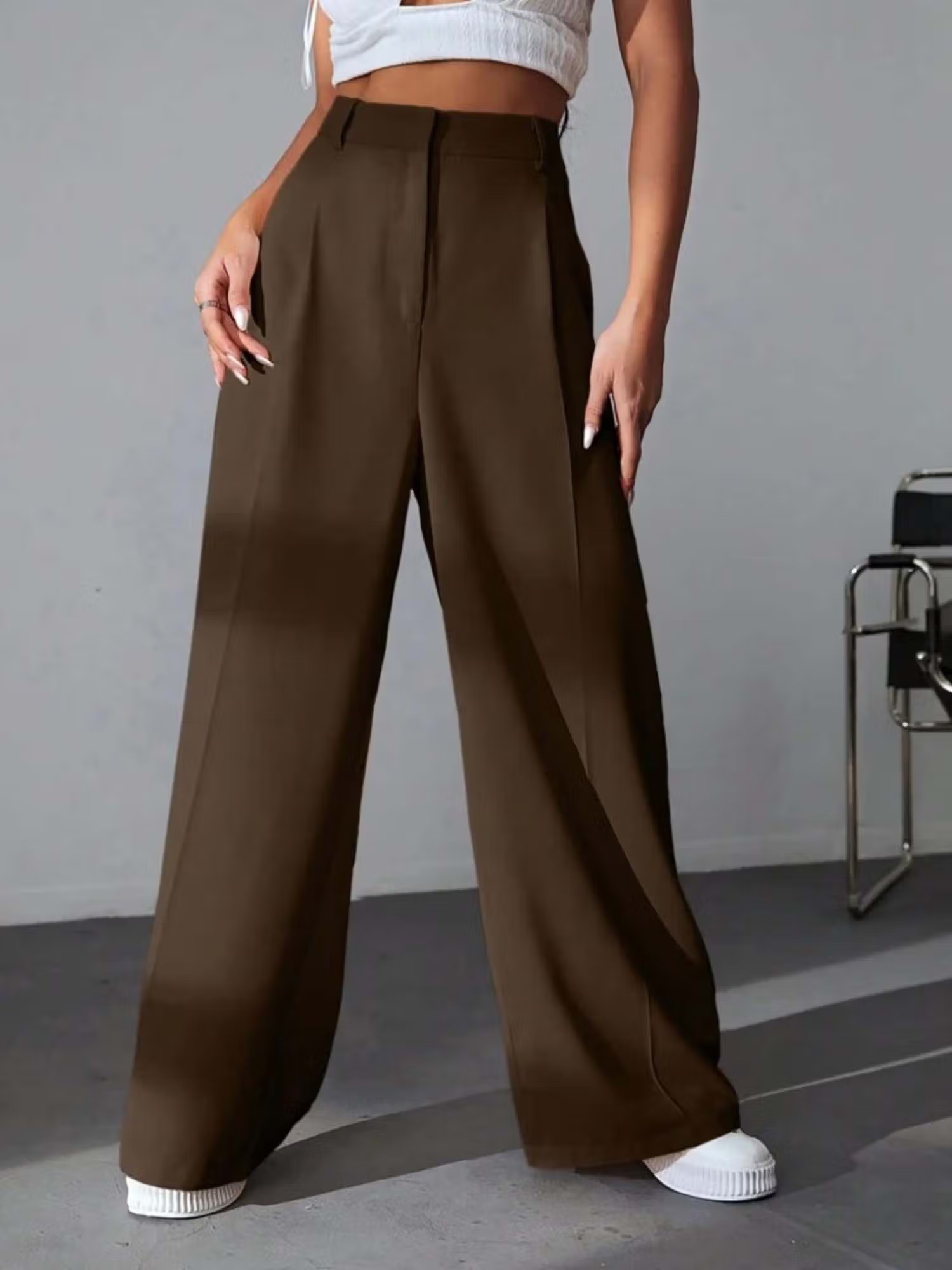 Buy BROADSTAR Women Dark Brown High Waist Solid Formal Trouser Online 2 Buy BROADSTAR Women Dark Brown High Waist Solid Formal Trouser Online 3 Buy BROADSTAR Women Dark Brown High Waist Solid Formal Trouser Online 4 Buy BROADSTAR Women Dark Brown High Waist Solid Formal Trouser Online 5 Buy BROADSTAR Women Dark Brown High Waist Solid Formal Trouser Online 6 BROADSTAR Women Dark Brown High Waist Solid Formal Trouser