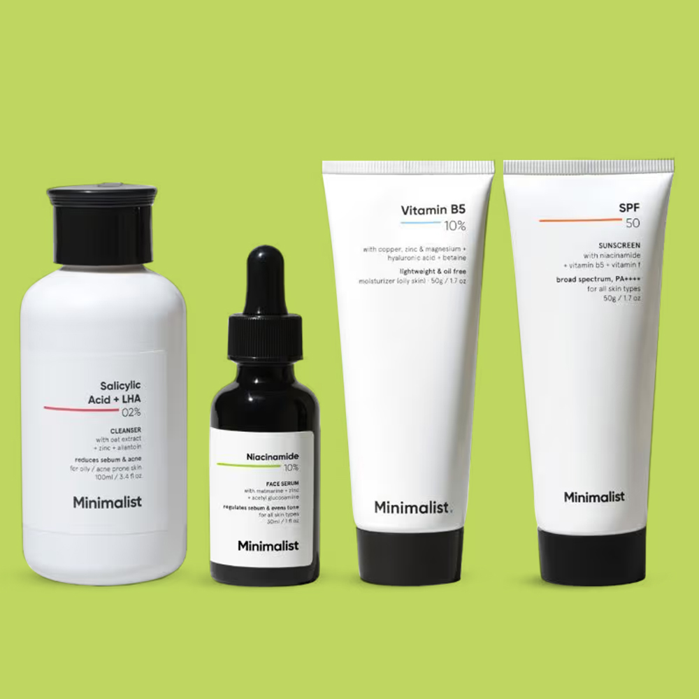 Minimalist Daily Skincare Routine For Oily & Acne Prone Skin CSMS Combo