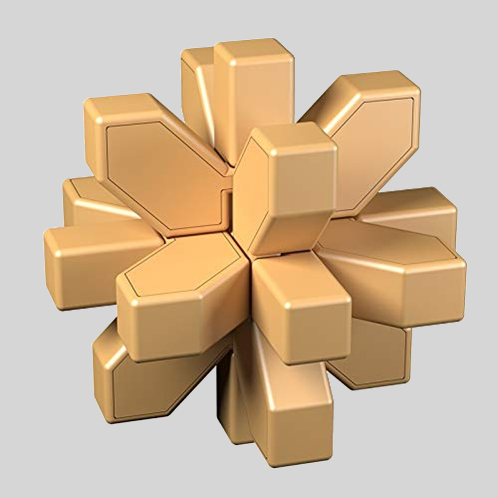 Cubelelo Blossom Lock Locking Puzzle Brain Teaser Block Toy