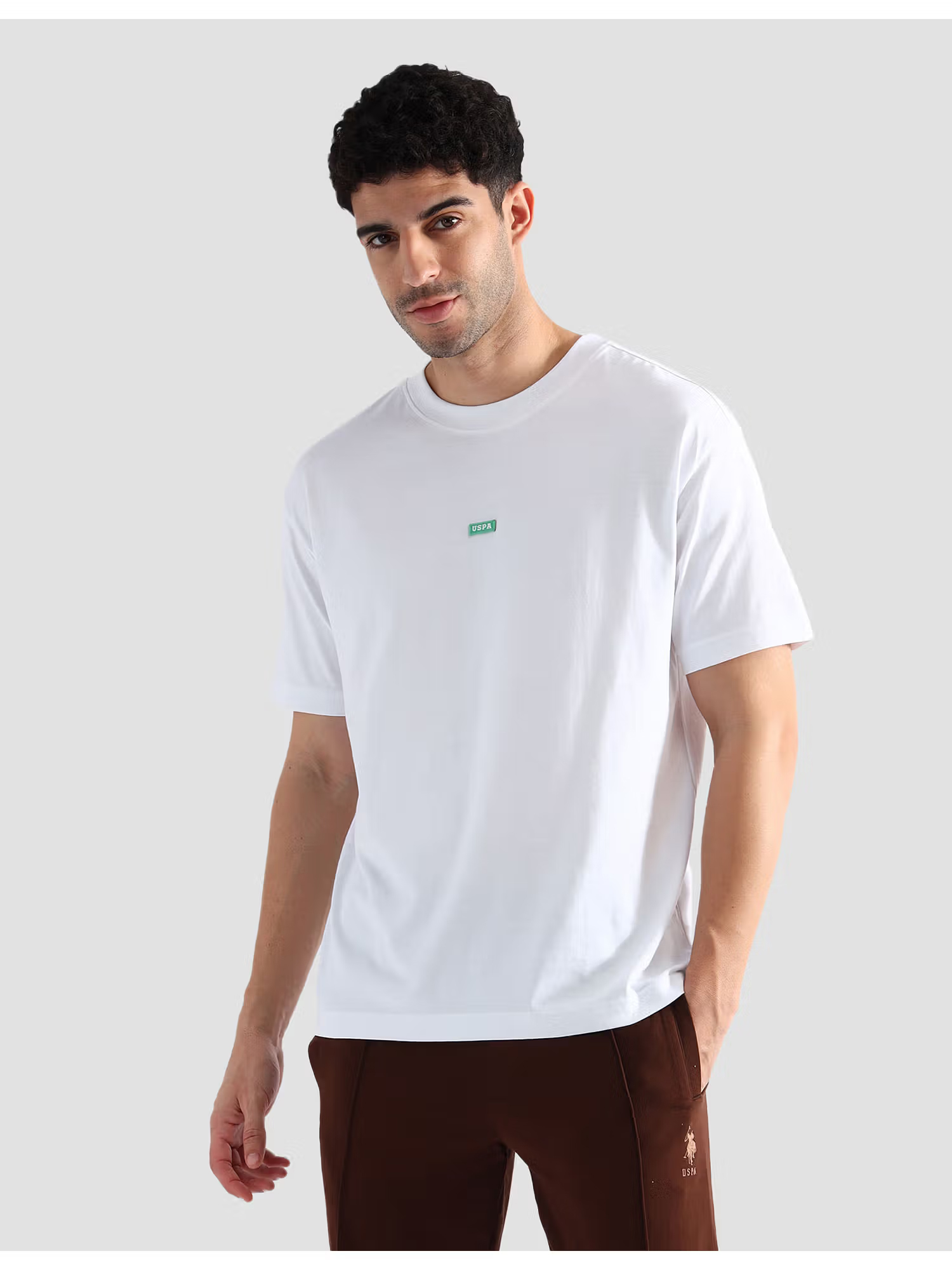 U.S. POLO ASSN. White Pure Cotton Oversized T-Shirt