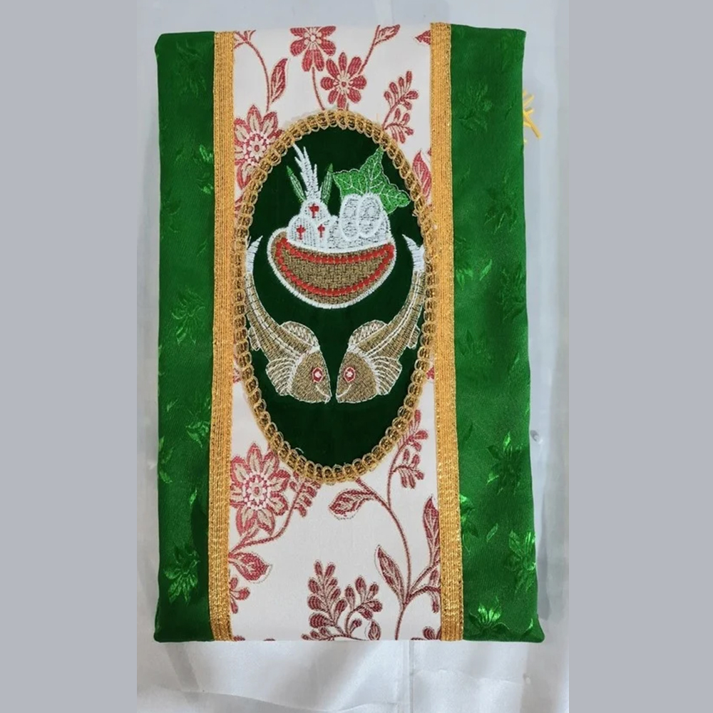 Green And White Priest Vestment