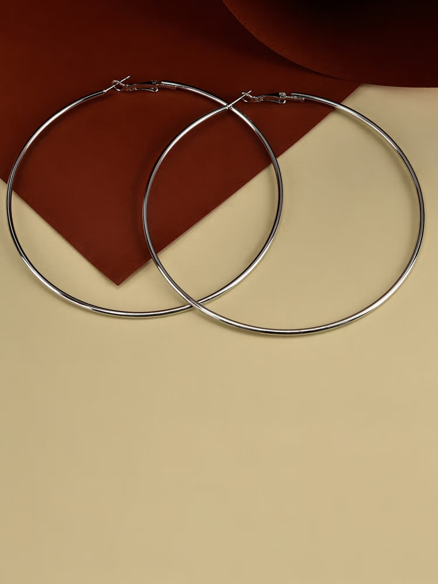 Accessorize London Women's Large Simple Hoop Earring