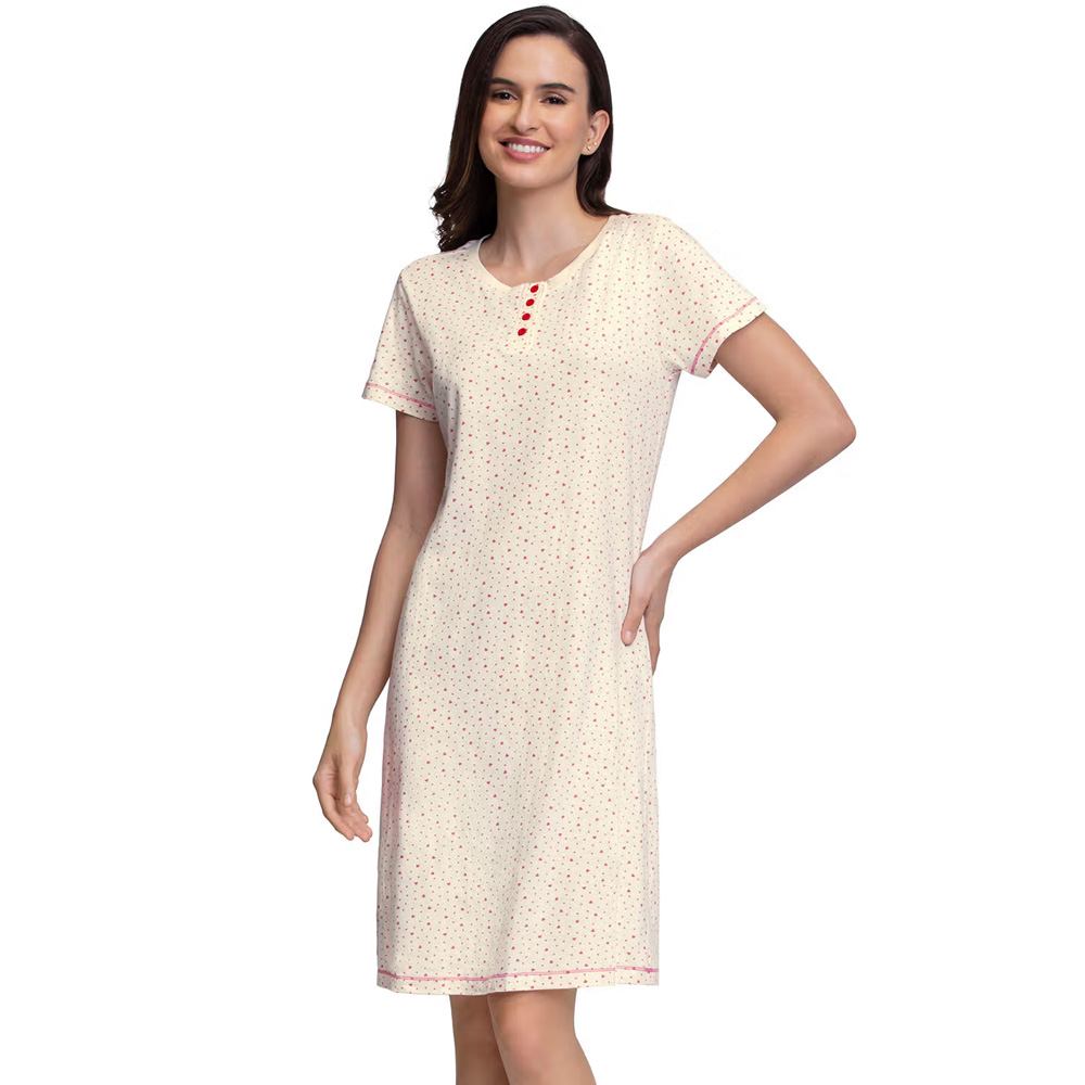 Amante Knee-length Sleep Dress White