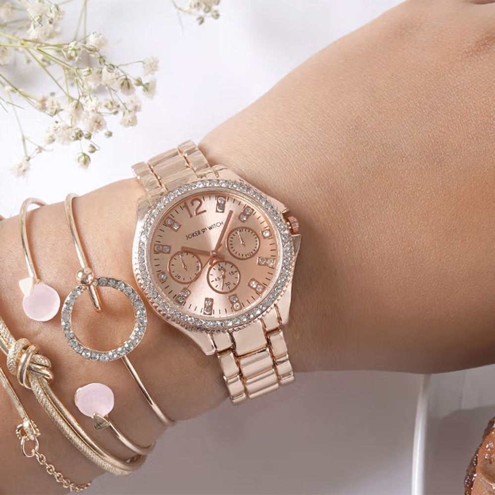 Joker and Witch Joker & Witch Psalm Watch Bracelet Set-JWBS898 (L)