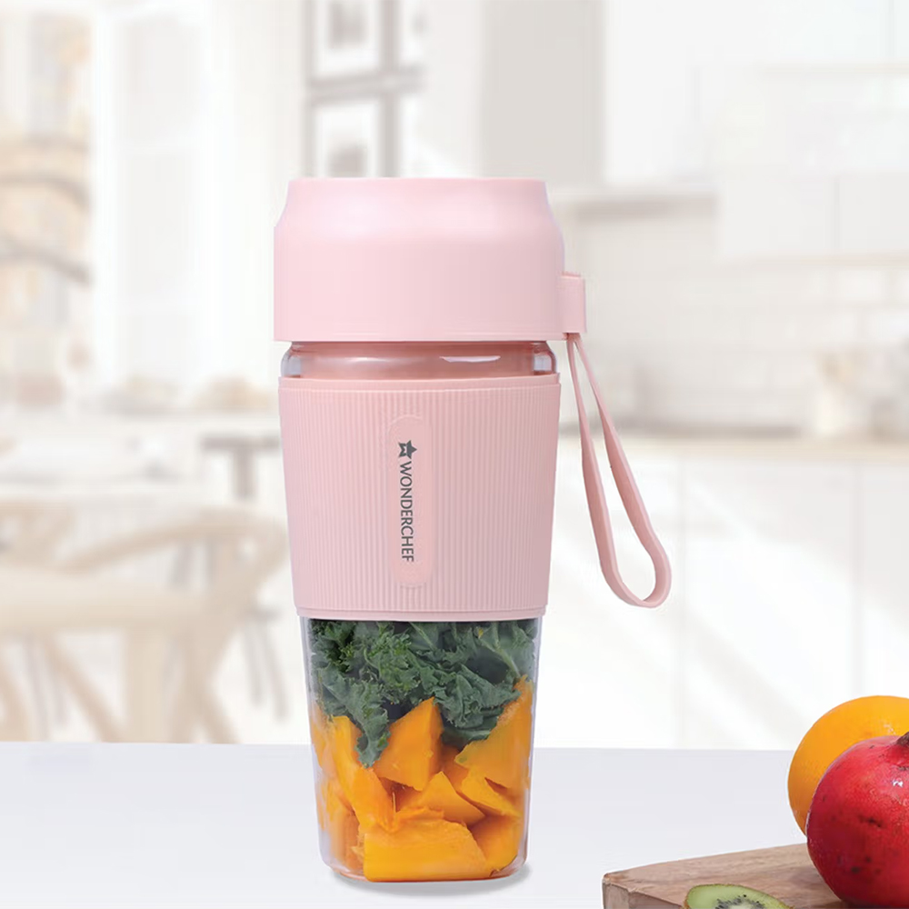 Wonderchef Nutri-Cup Portable Blender With USB Charger 300ml, Pink