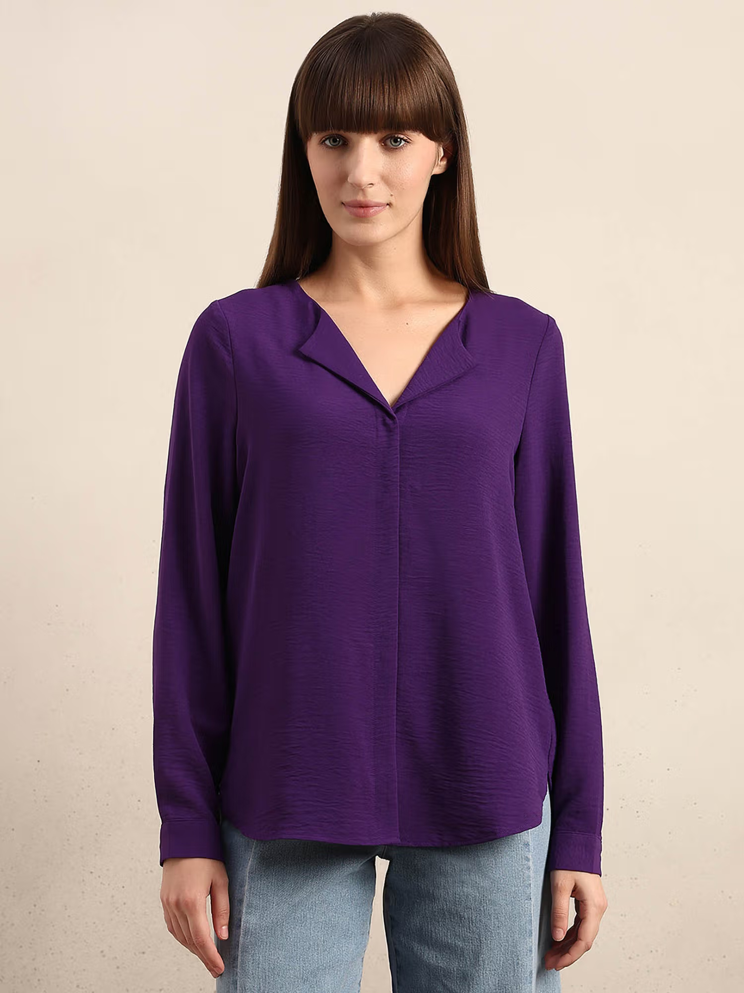 Vero Moda Purple V-Neck Top