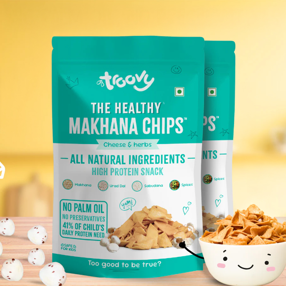The Healthy High-Protein Makhana Chips (Cheese & Herbs)