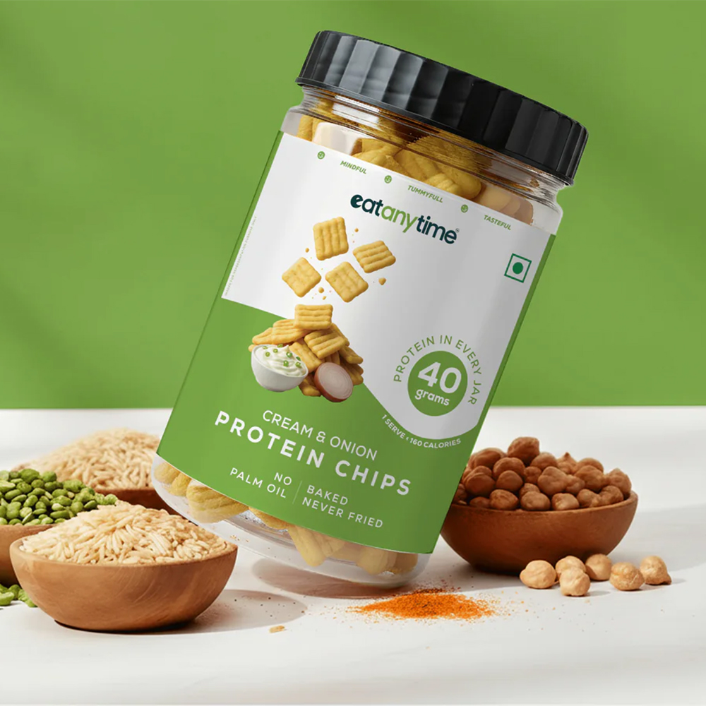 Cream N Onion Protein Chips | 40 grams protein