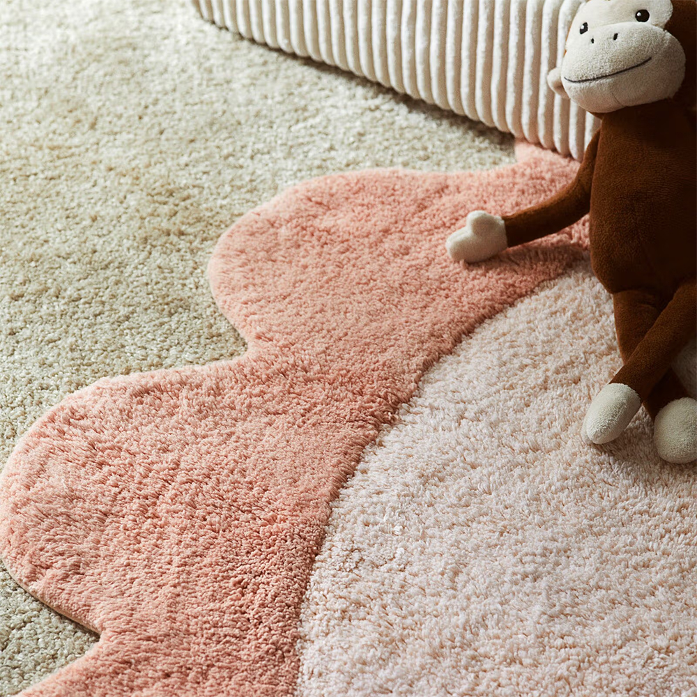 H&M Pink Cotton Flower-Shaped Rug