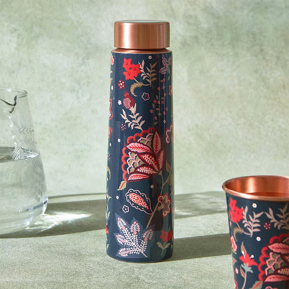 Chumbak Vintage Rose Copper Bottle