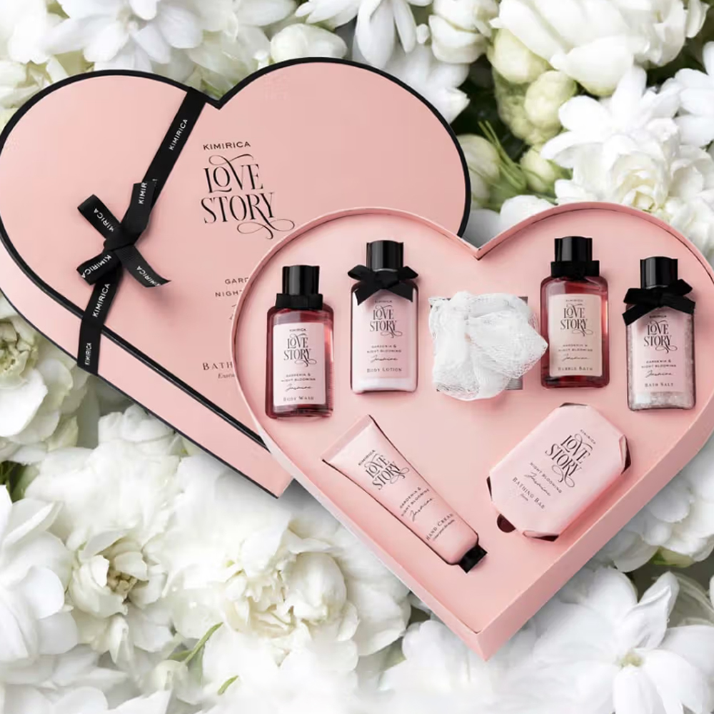 Kimirica Love Story Moments Gift Set - Exquisite Bath & Body Care Hamper for Special Occasions