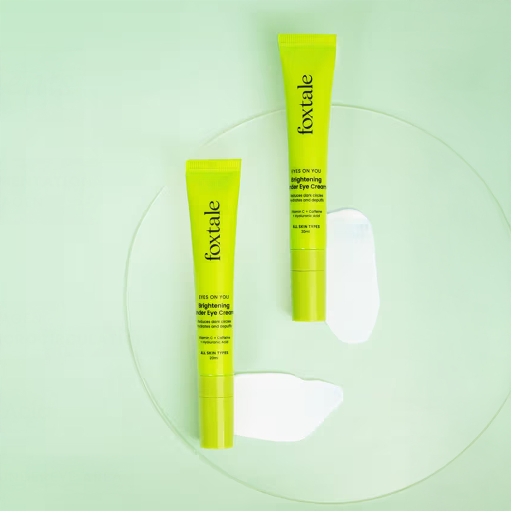 Foxtale Brightening Under Eye Cream with Vitamin-C, Caffeine & Hyaluronic Acid