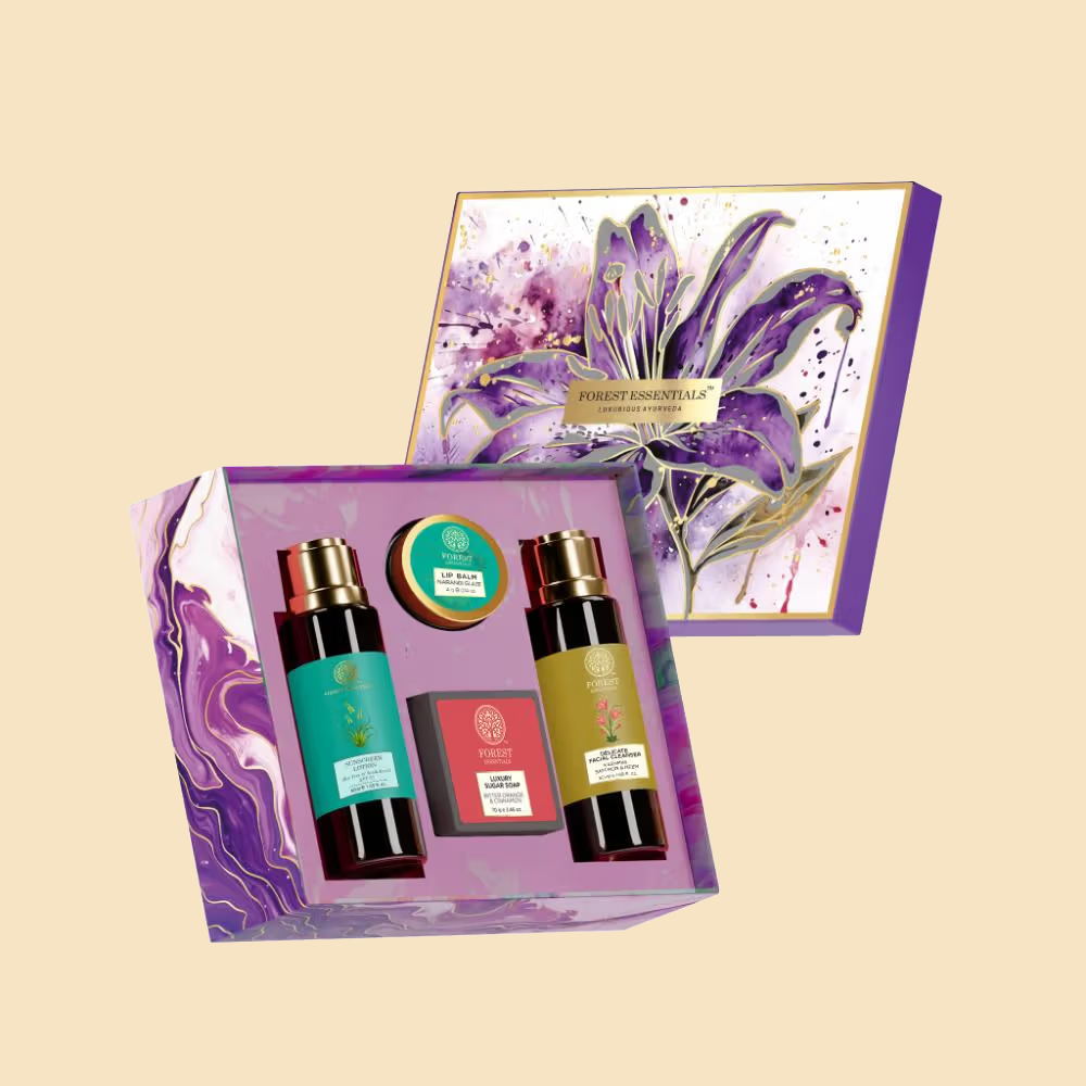 Forest Essentials Mini Delights Gift Box - Gift Set for Face, Hair & Body