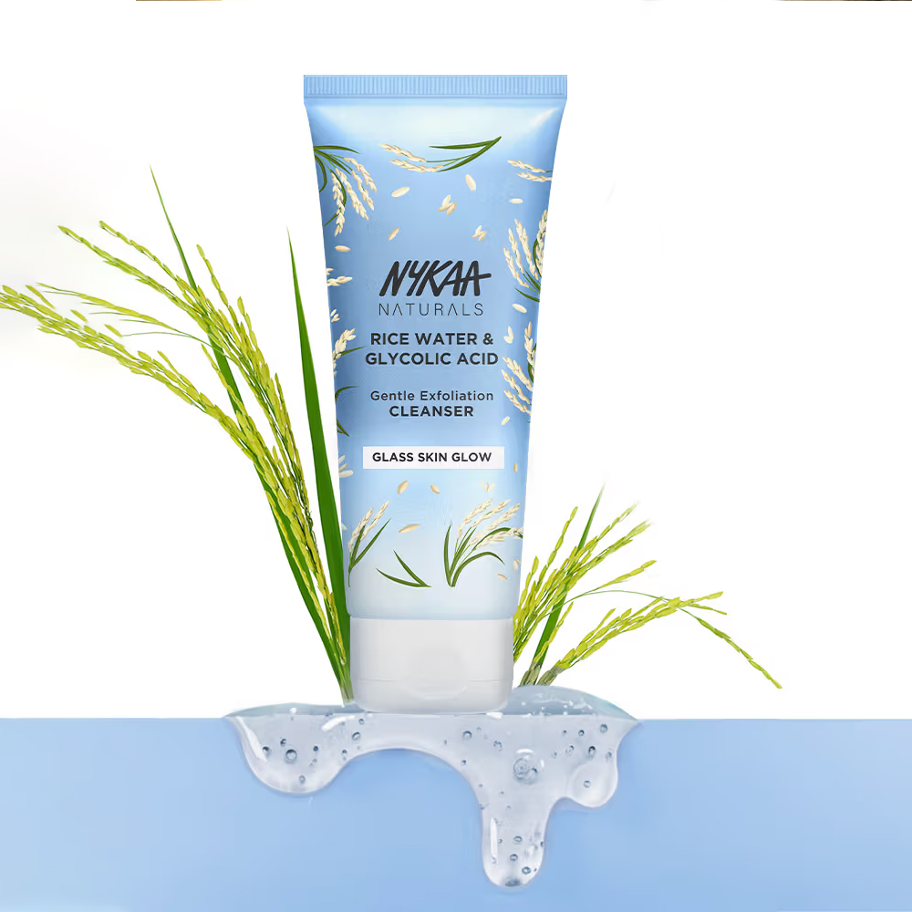 Nykaa Exfoliating Glass Glow Face Wash With Glycolic Acid & Rice Water